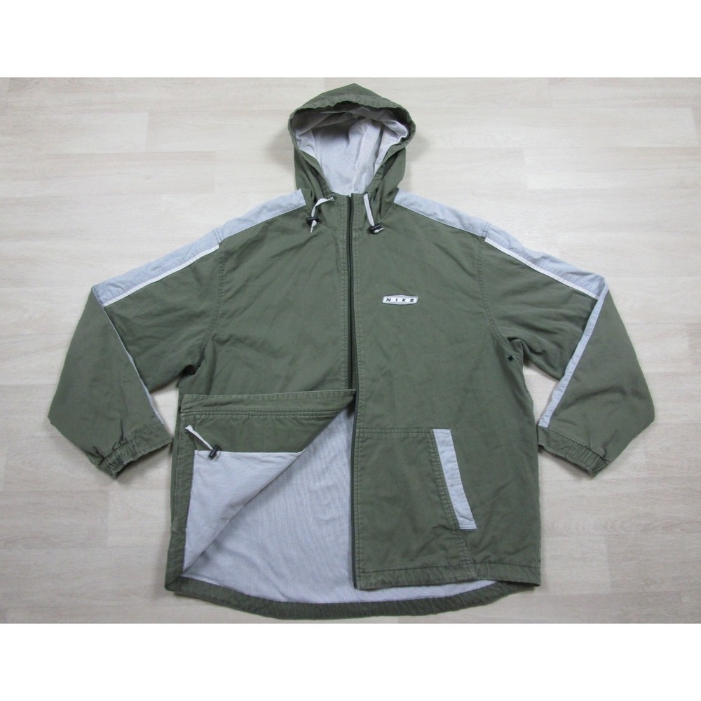 Vintage Y2K NIKE Canvas Skater Jacket Men's (XL) Cotton Athletic Mesh Lined
